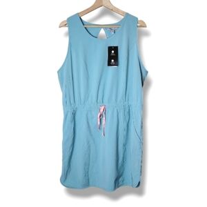 Ocean + Coast NWT Turquoise Travel Dress XL | Tank Stretch Pockets Drawstring
